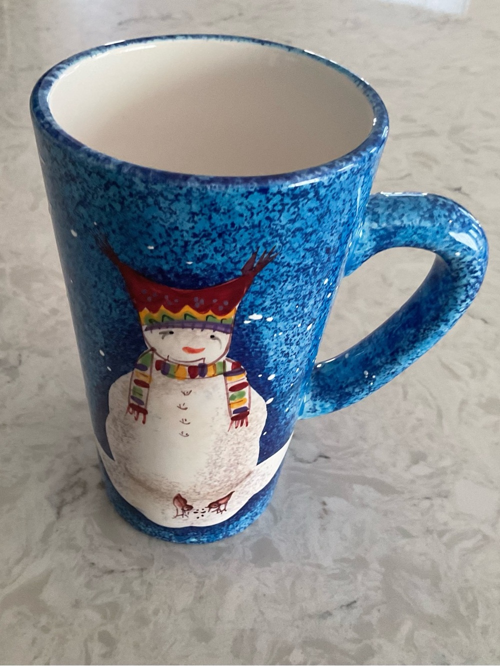 Discontinued Sakura Snowmates by Debbie Taylor Kerman Snowman Mug 6” Tall